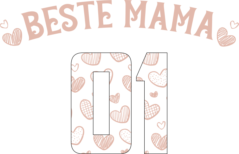 Muttertag T Shirt Beste mama-text - TenStickers