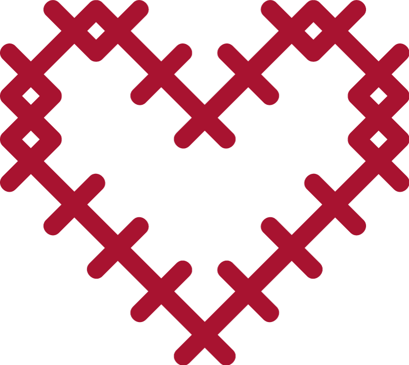 Geometrik kalp çocuk t-shirt - TenStickers