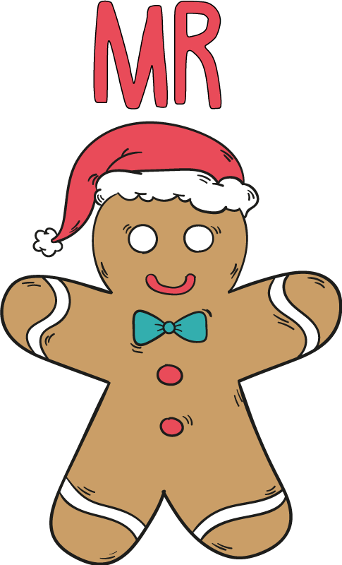 Mr and mrs gingerbread Christmas shirt - TenStickers