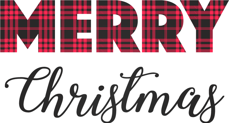 Merry Christmas Tartan Christmas shirt - TenStickers