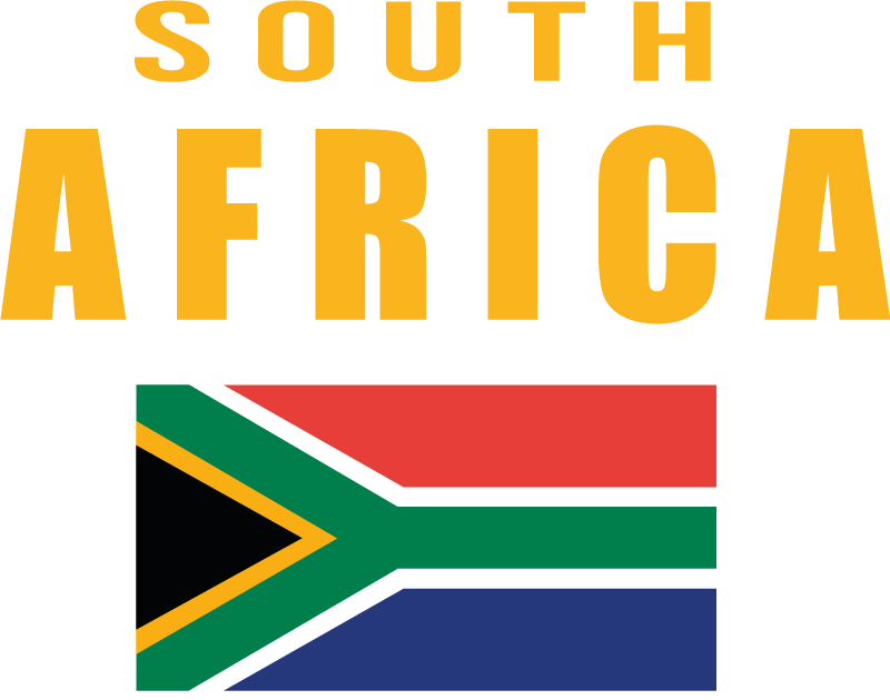 South Africa with flag custom t-shirt - TenStickers
