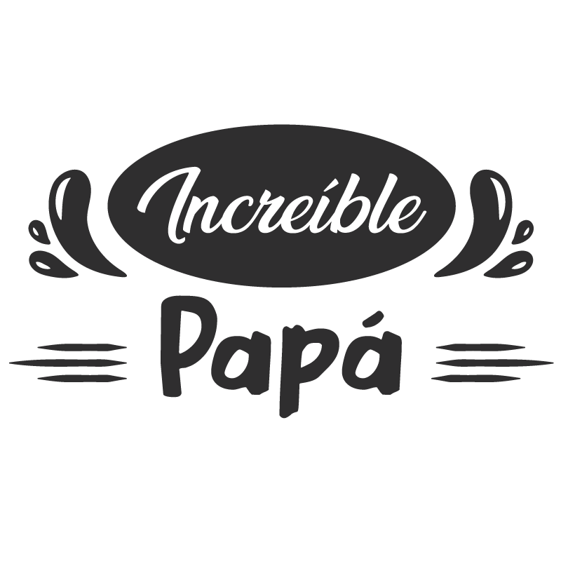 Camiseta padre e hijo Increíble negro - TenVinilo