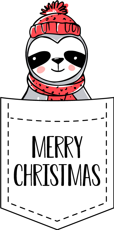 Christmas pocket sloth shirt - TenStickers