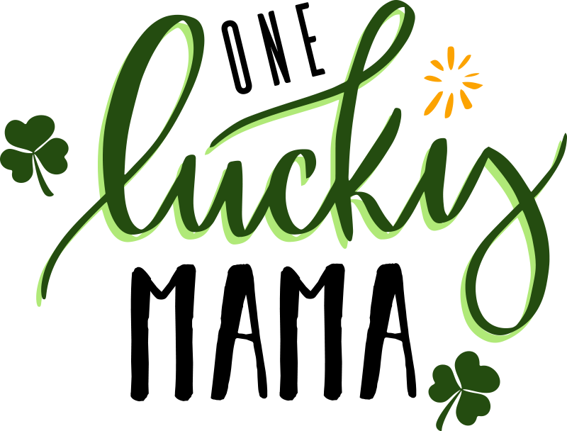 Shamrock lucky mama/baby Mother daughter shirt - TenStickers
