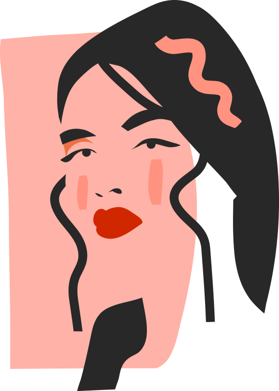 Maalattu nainen kasvot t-paita - Tenstickers