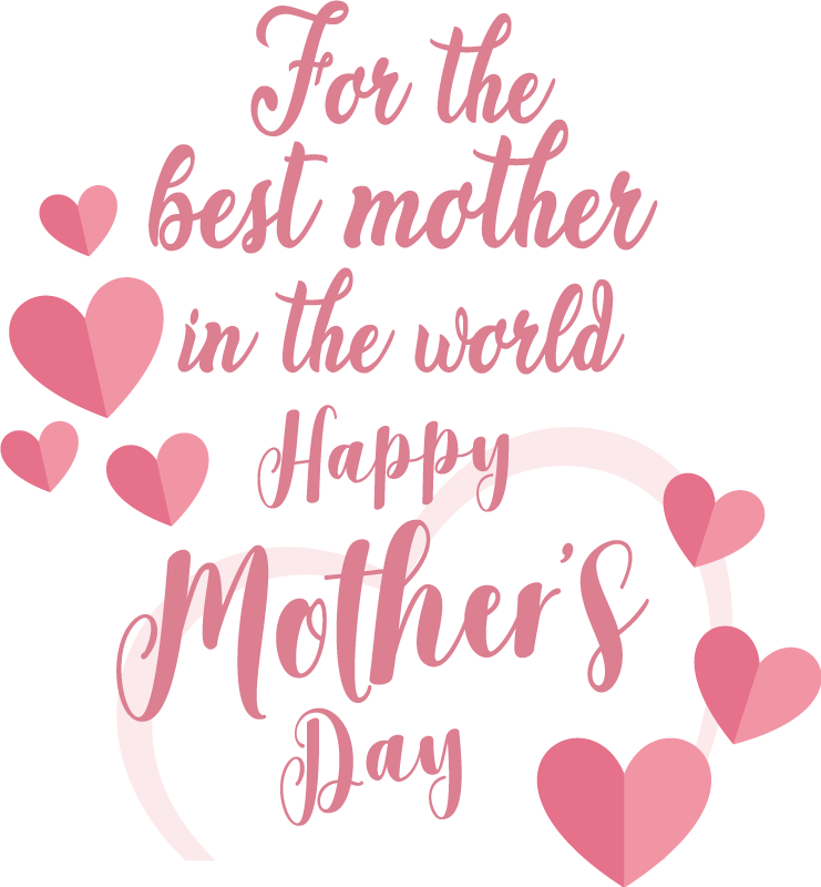 Szöveges felirat szívvel anyák napi inggel - TenStickers