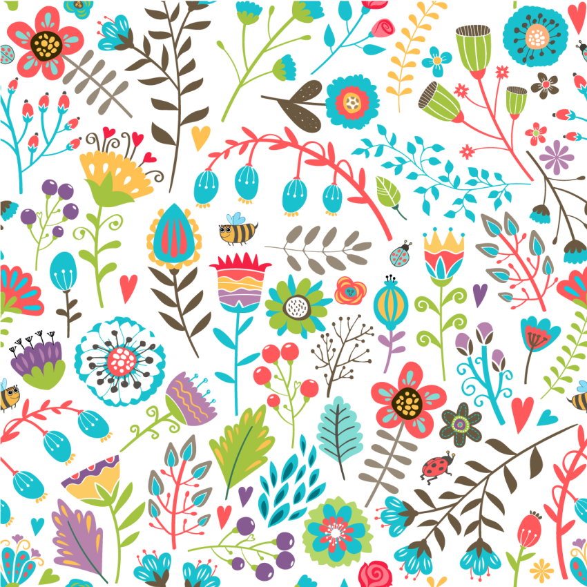 Květinový vzor potěšení tričko pro děti - TenStickers