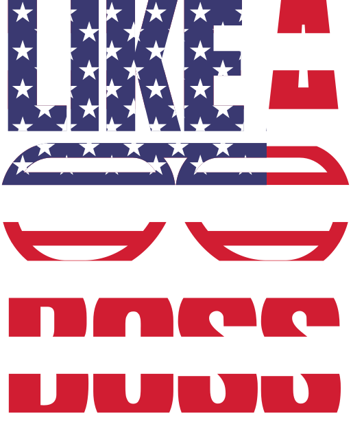 Like A Boss Style US flag t-shirt - TenStickers