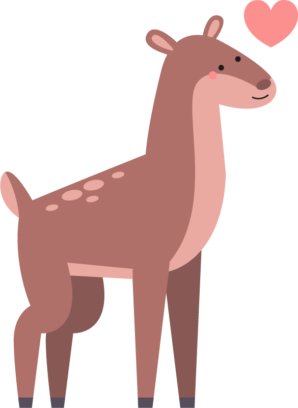 Renifer z miłością para koszulki - TenStickers