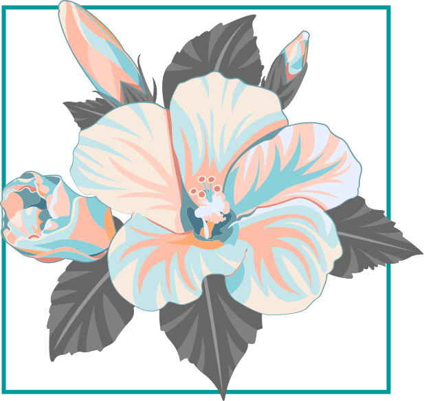 T-shirt personalizada com flores abstratas - TenStickers