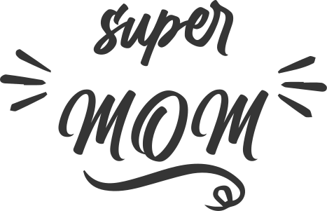 Camiseta Día de la Madre Super mamá en gris - TenVinilo