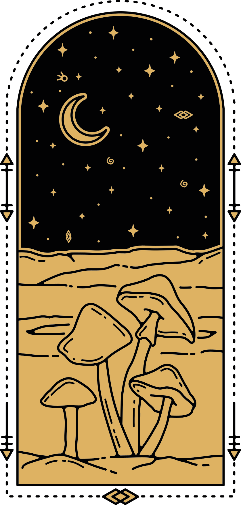 Cogumelo em t-shirt personalizada de produtode paisagem - TenStickers