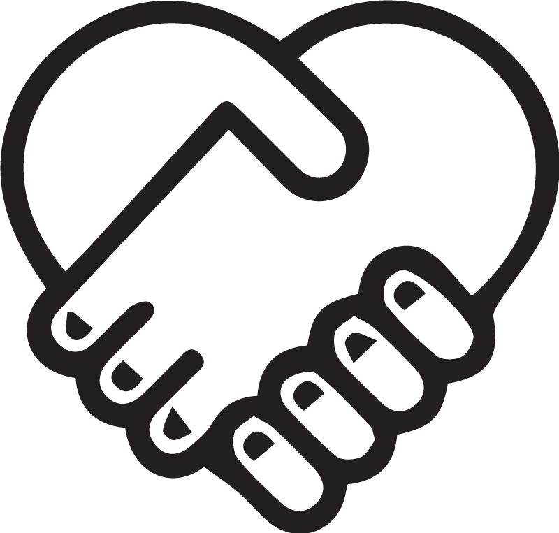 Rankų formos širdies pora marškinėliai - „Tenstickers“