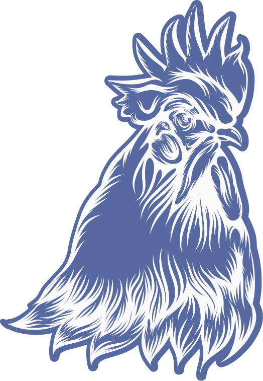 Stilingas gaidžio raštas marškiniai - „Tenstickers“