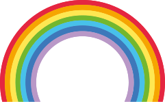 εικονίδιο ουράνιο τόξο με πολύχρωμο στυλ πουκάμισο - TenStickers