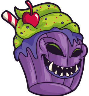 Zombie cupcake tecknad anpassad t-shirt - Tenstickers