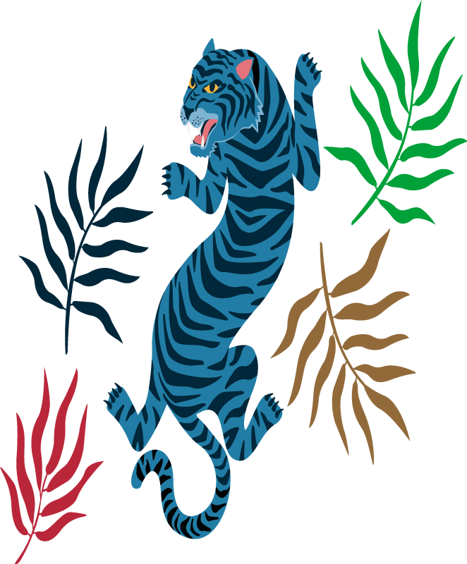 Värikäs ja vaarallinen leopardien t-paita - Tenstickers