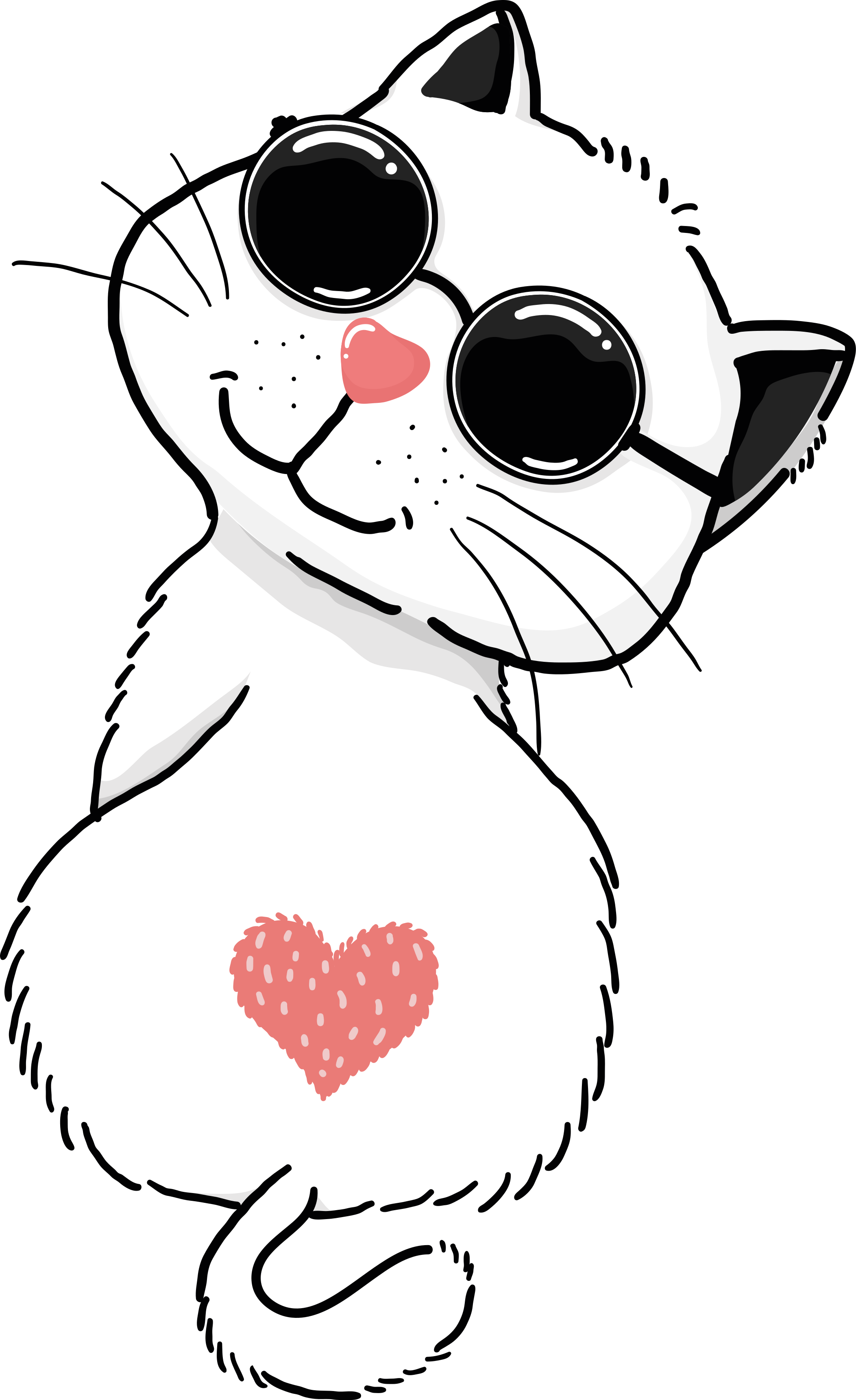 Cute cat cartoon t-shirt - TenStickers