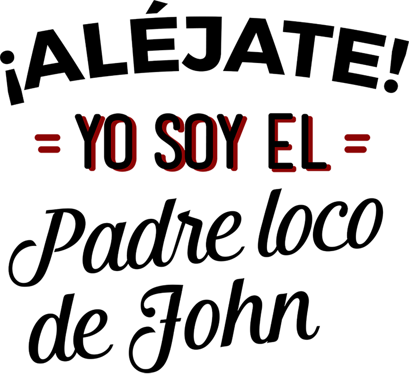Camisetas iguales padre loco e hijo loco - TenVinilo