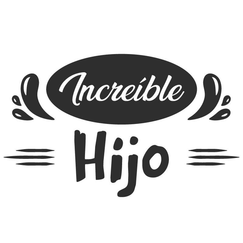 Camiseta padre e hijo Increíble negro - TenVinilo