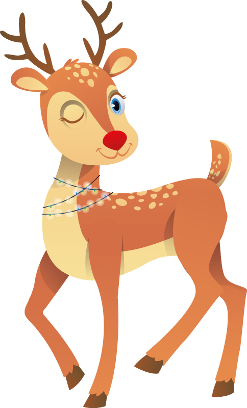 Two Christmas cartoon deer Christmas shirt - TenStickers