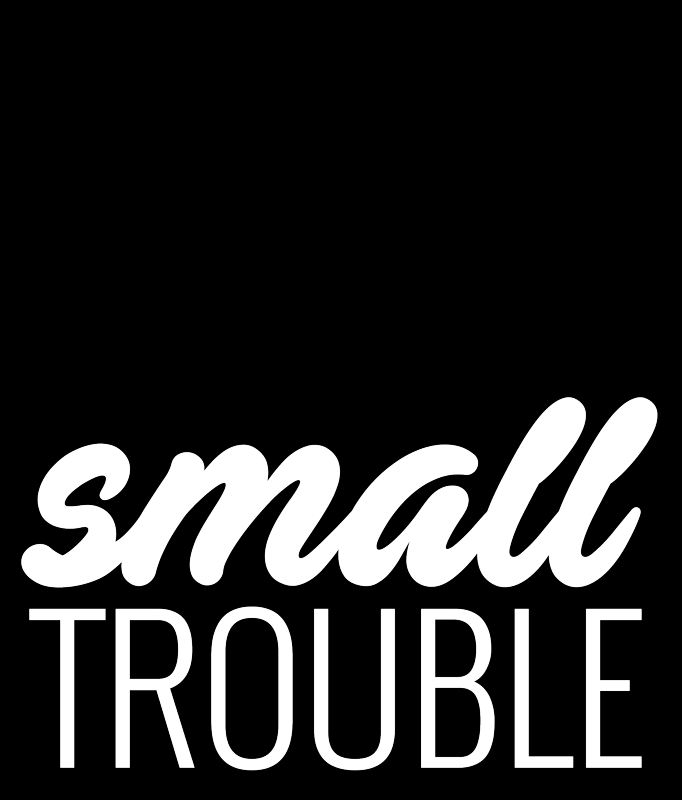 Big/little trouble Mother daughter shirt - TenStickers