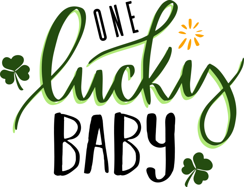 Shamrock lucky mama/baby Mother daughter shirt - TenStickers