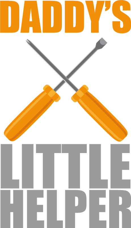 Daddy's little helper Father and son shirt - TenStickers