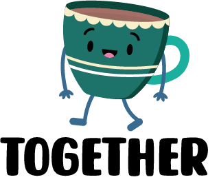 Kavos ir spurgų dizaino poros marškinėliai - „Tenstickers“