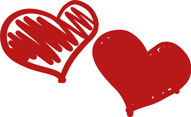 Camisetas para parejas Corazón rojo de corazones - TenVinilo