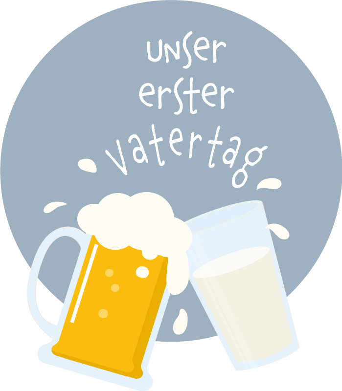 Vater Sohn T Shirt Leche y cerveza camiseta padre e hijo - TenStickers