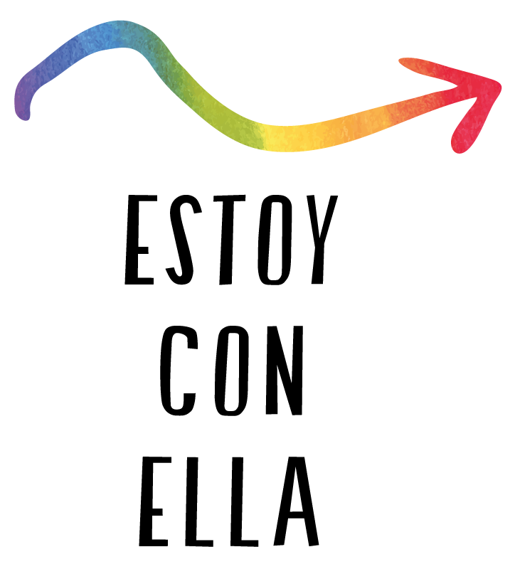 Camisetas parejas Estoy con ella flecha arcoiris - TenVinilo