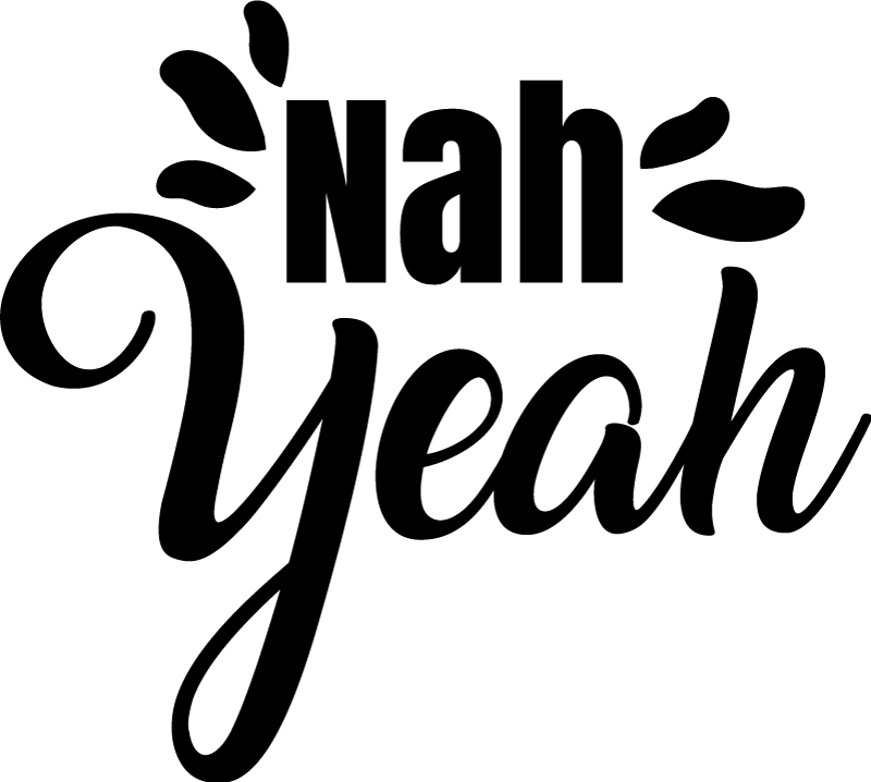 Yeah, Nah. Aussie slang phrases Couple t shirts - TenStickers