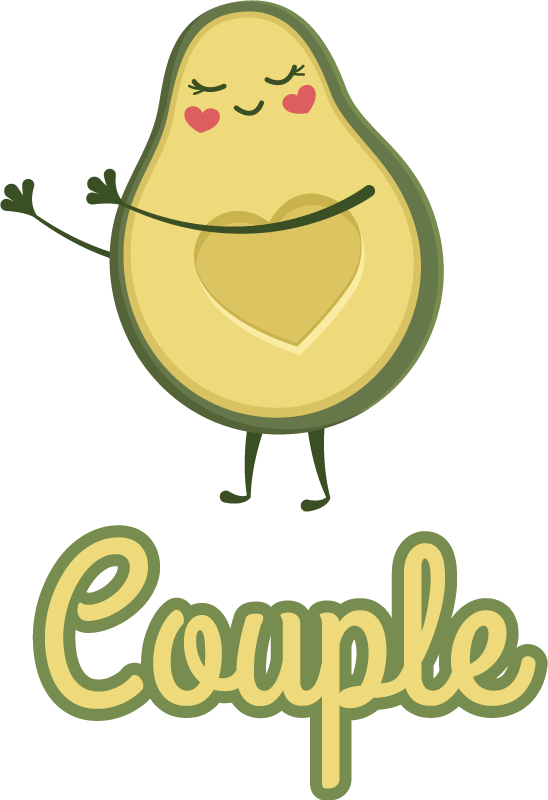 Best couple matching avocado Couple t shirts - TenStickers