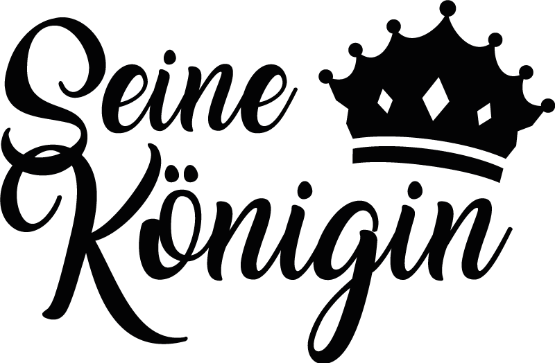 Pärchen T Shirts Einfarbige kronen mit text - TenStickers