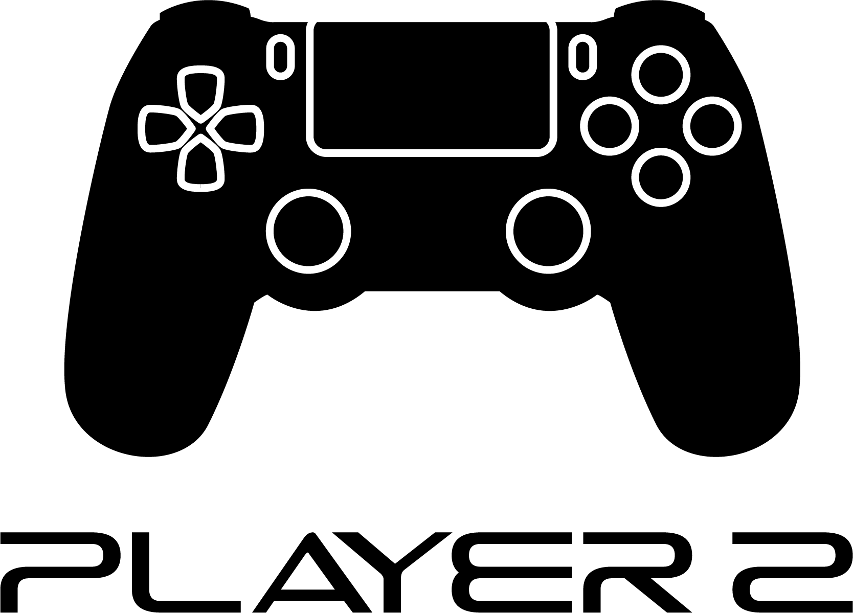 Game controller spelers 1 en 2 shirt - TenStickers