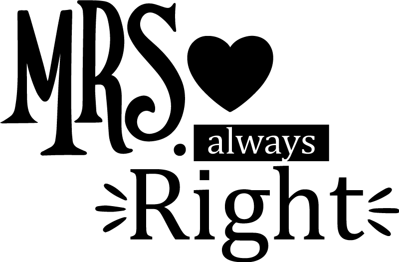 Mrs Right couple t shirts - TenStickers