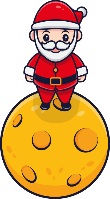 Julemanden på månen juleskjorte - TenStickers