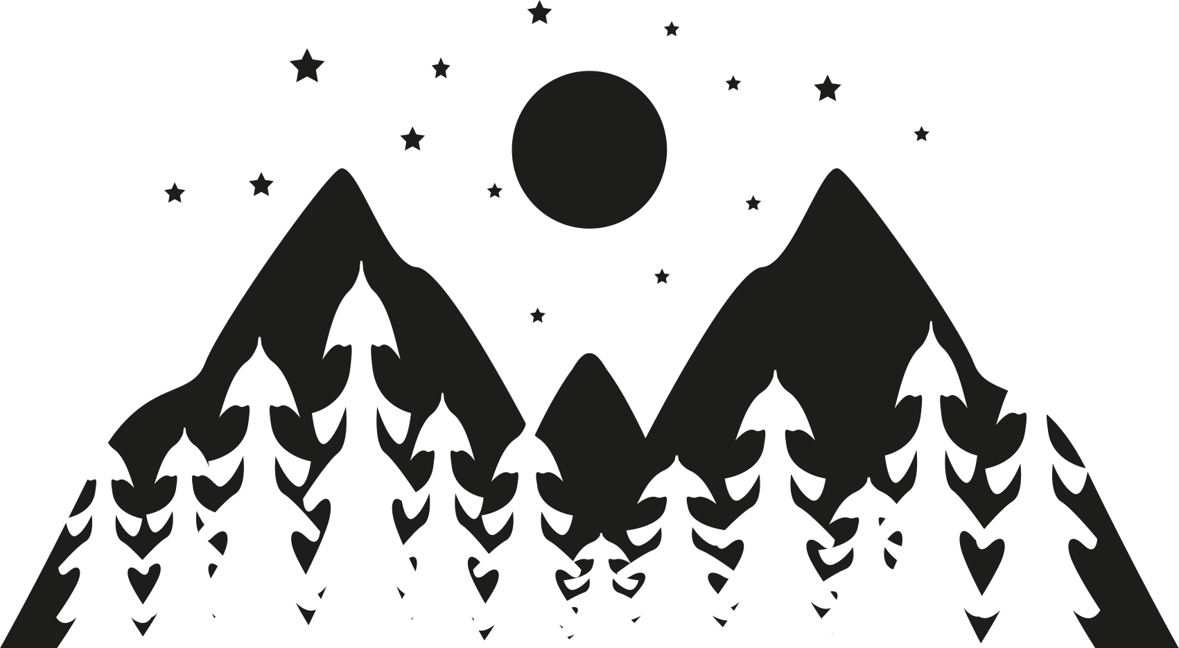 Mountains with pine trees Kids t-shirt - TenStickers