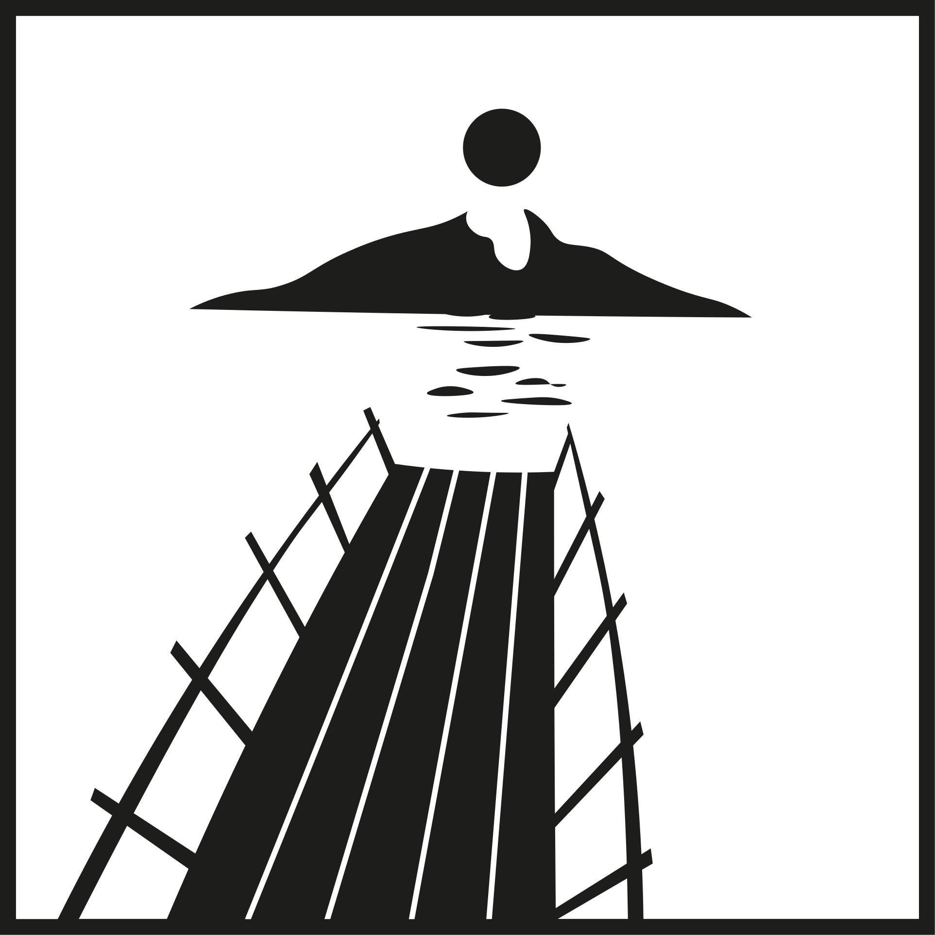 Tre dock til en innsjø med fjell t-skjorte spedbarn - Tenstickers