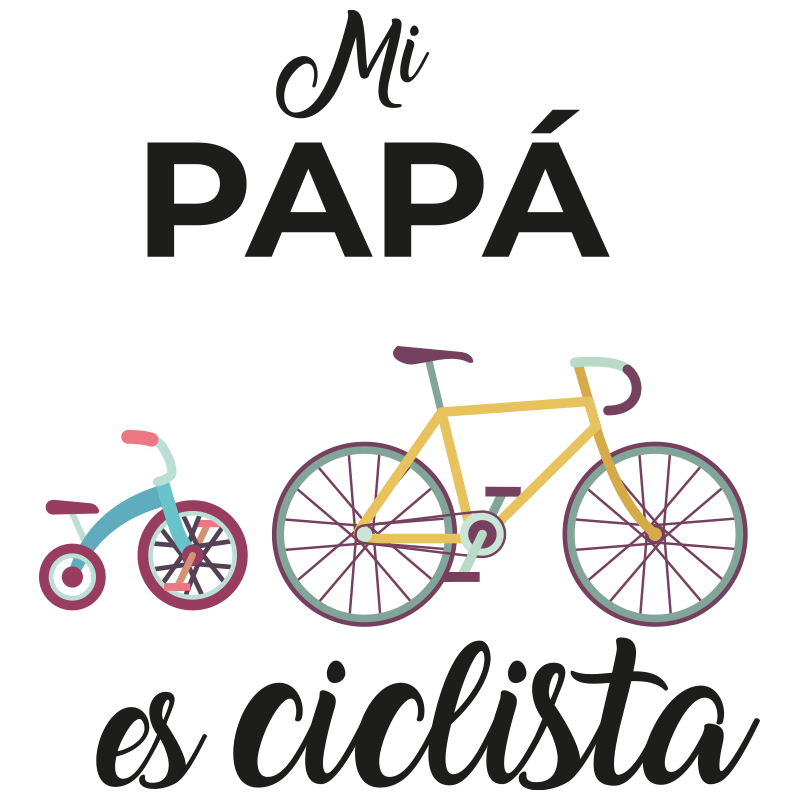Camiseta padre e hijo soy un papa ciclista - TenVinilo