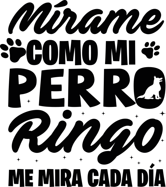Camisetas con nombre Perro cariñoso texto gracioso en español - TenVinilo