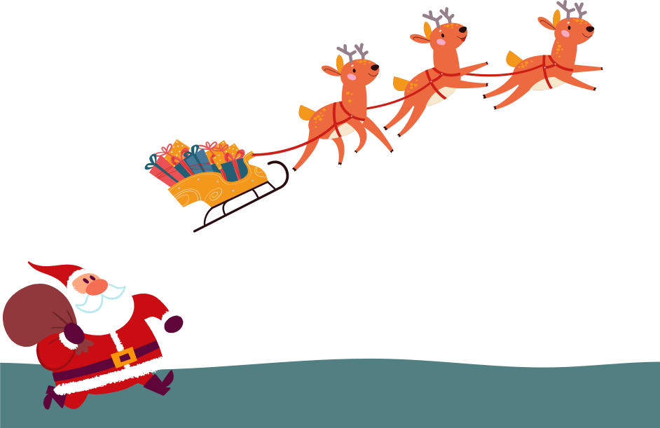 Santa Claus Sleigh Fun Christmas t-shirt - TenStickers