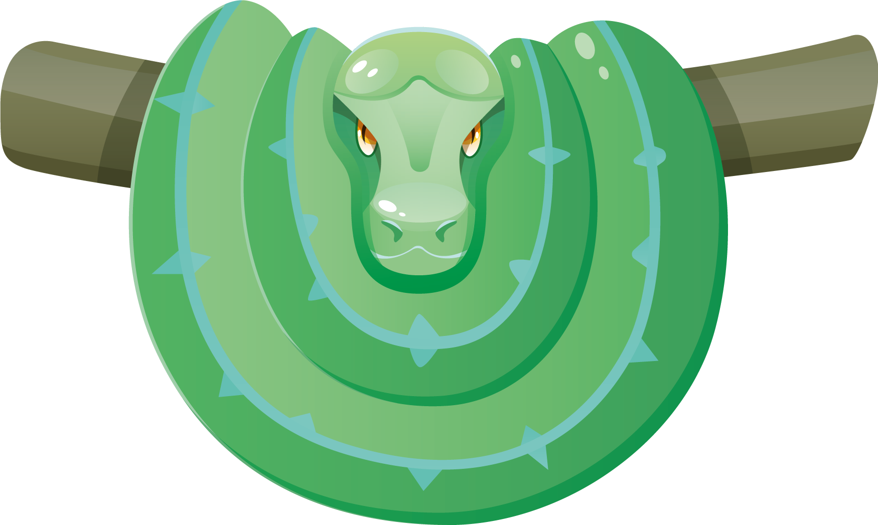 Vihreä käärmemäinen kuvio t-paita - Tenstickers