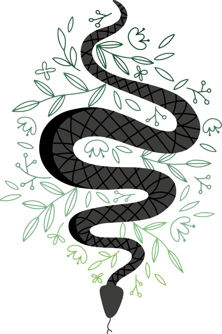 Striped snakes in leaves t-shirt - TenStickers