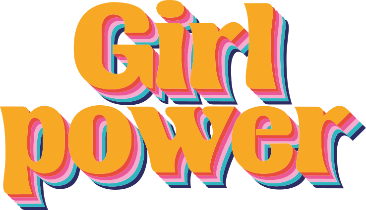 Girl power quote with flowers custom t-shirt - TenStickers