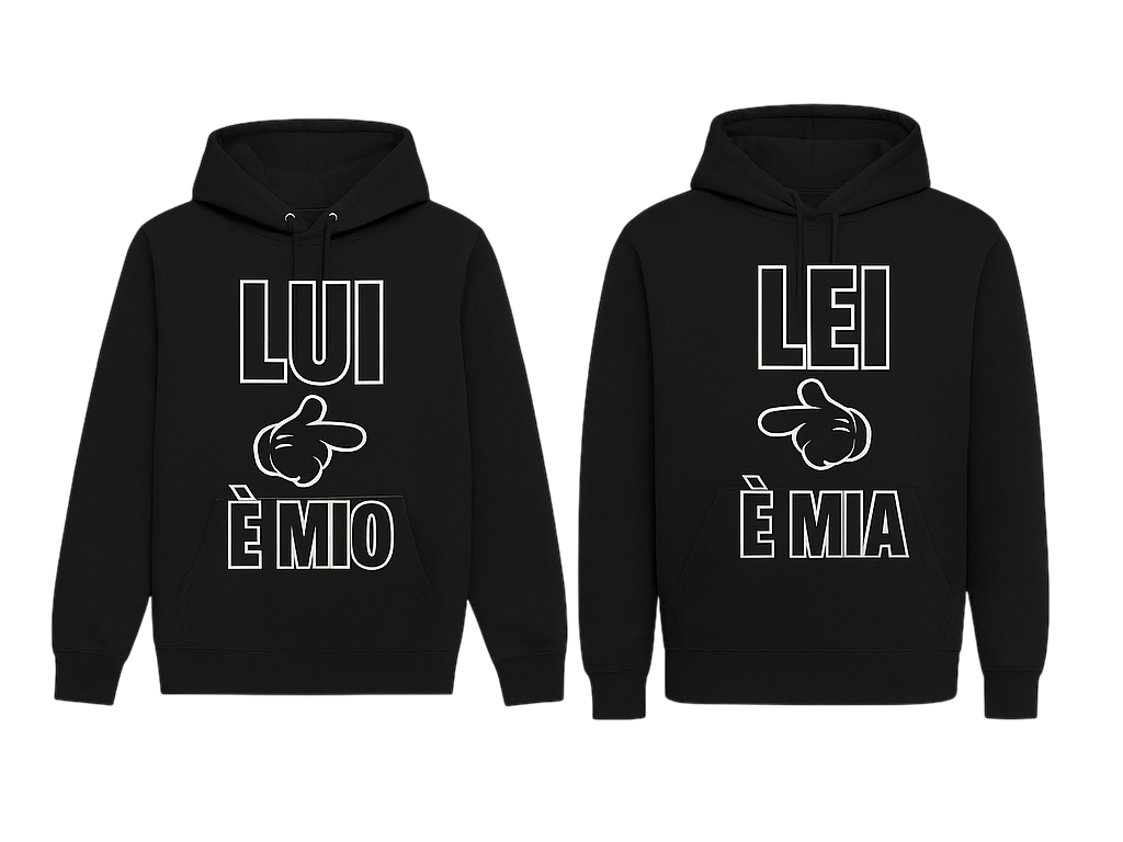 Felpa per copia lui è mio e lei è mia - TenStickers