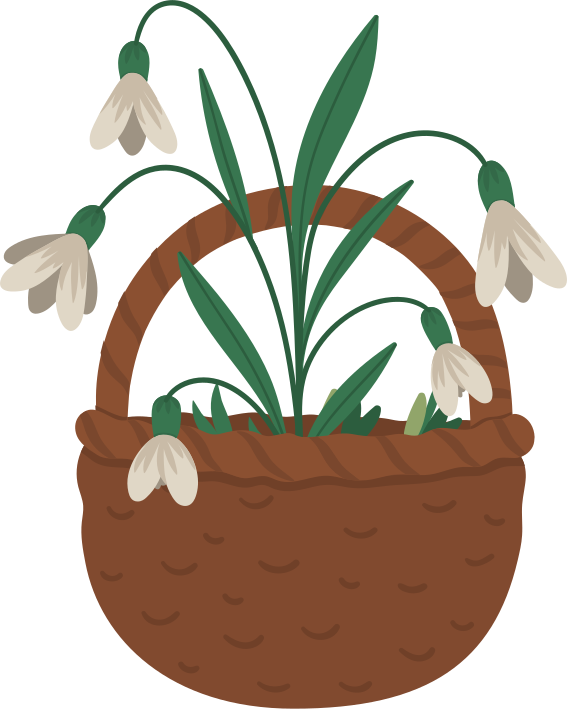 Vakker snøklokkekurvdesign tilpasset t-skjorte - Tenstickers