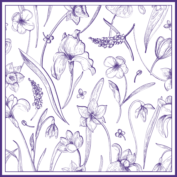 Mor çiğdem çiçeği çayırı özel tişört - TenStickers