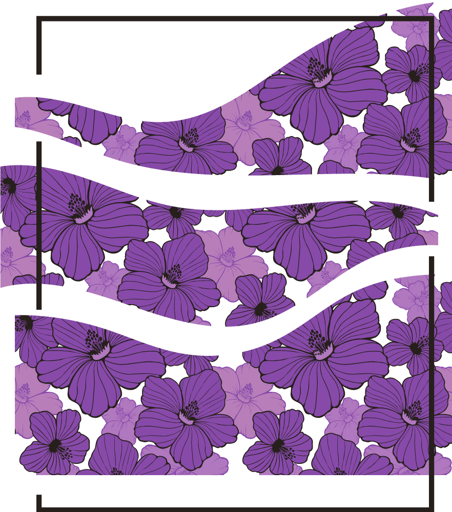 μωβ κρόκος τοπίο προσαρμοσμένο μπλουζάκι - TenStickers